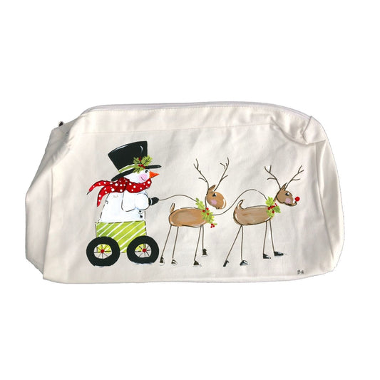 Zipper Bag 903 Reindeer pulling Snowman