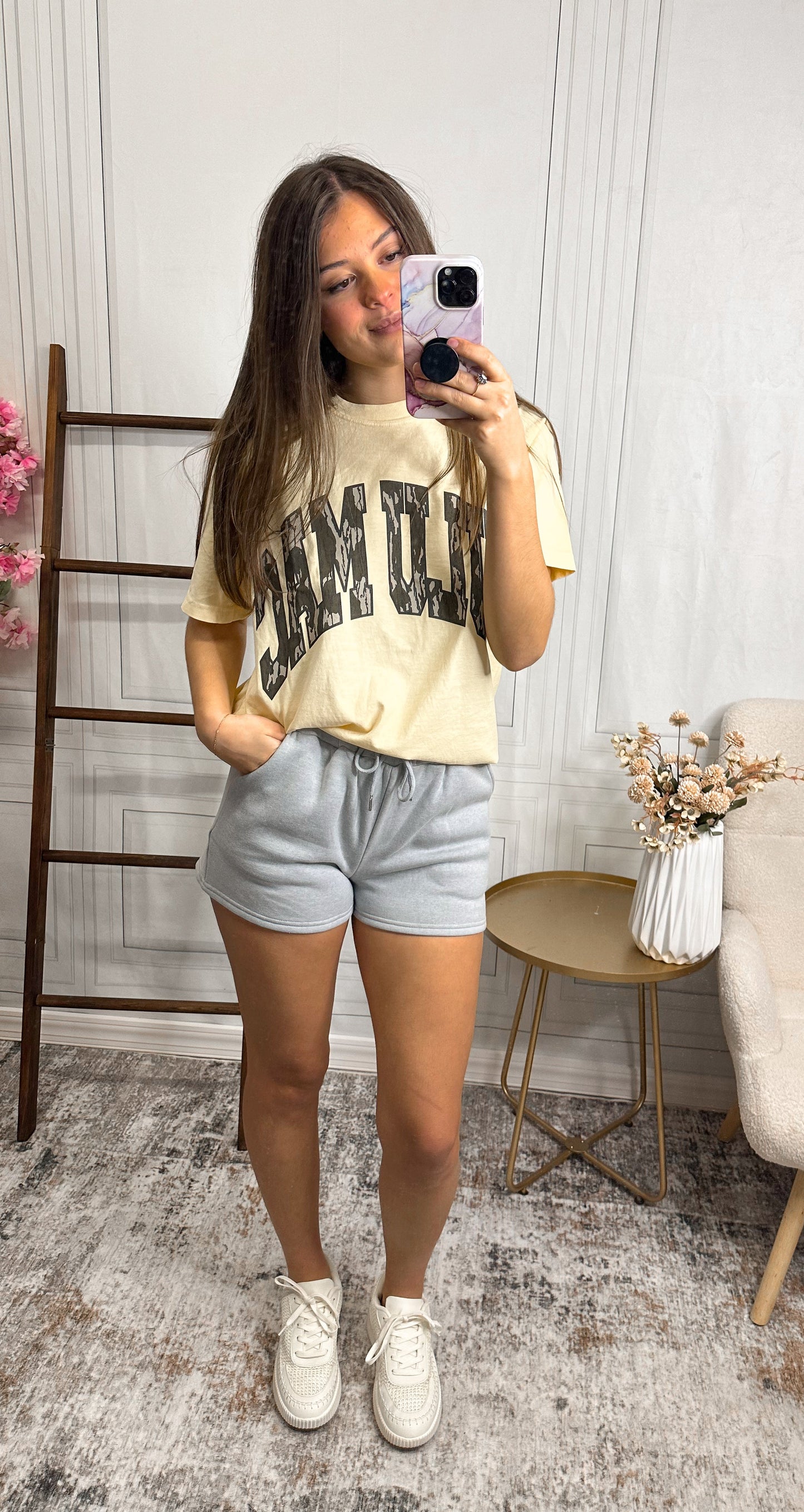 Lulumac Yellow with Camo Tee