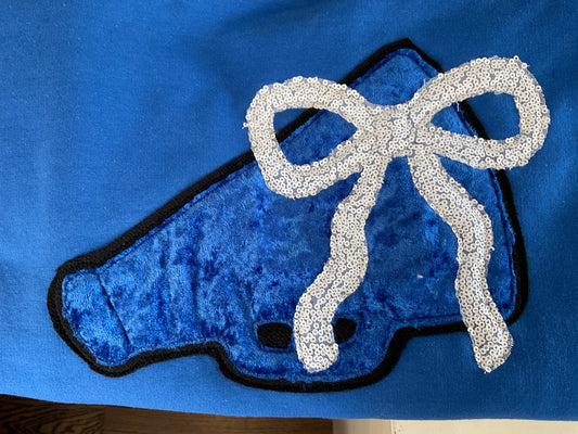 D's Designs blue megaphone sweatshirt
