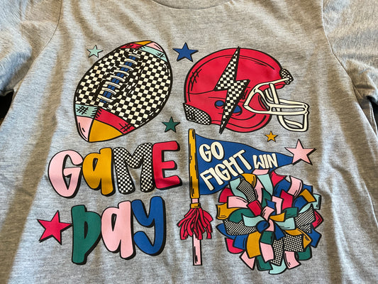 Cozy Momma Multi color GAME DAY tshirt