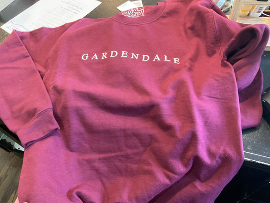 Alabama Handmade- Maroon Gardendale Sweatshirt Seaside font