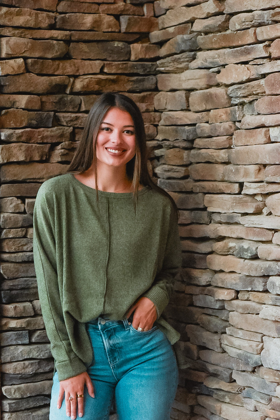 Olive Ease Soft Plush Top