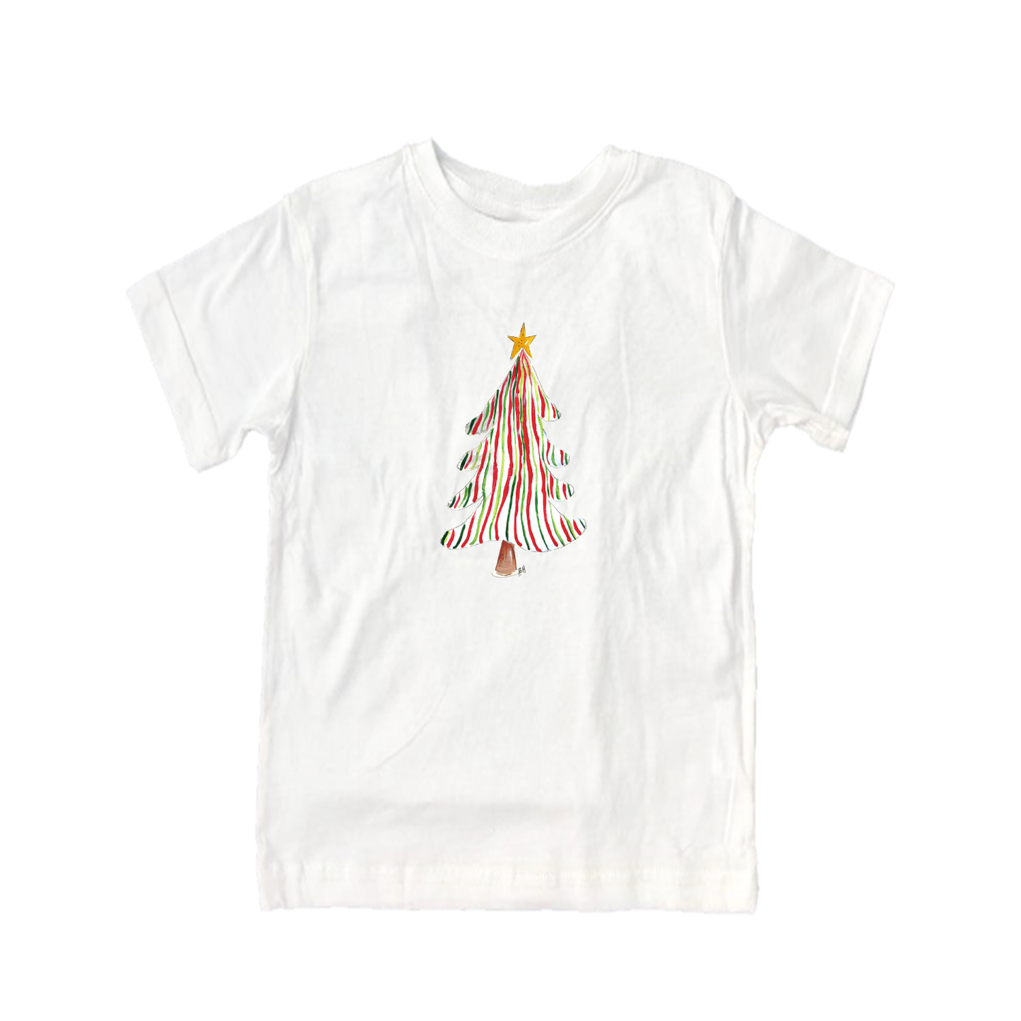 Child Shirt - 2008 Striped Christmas Tree with Star