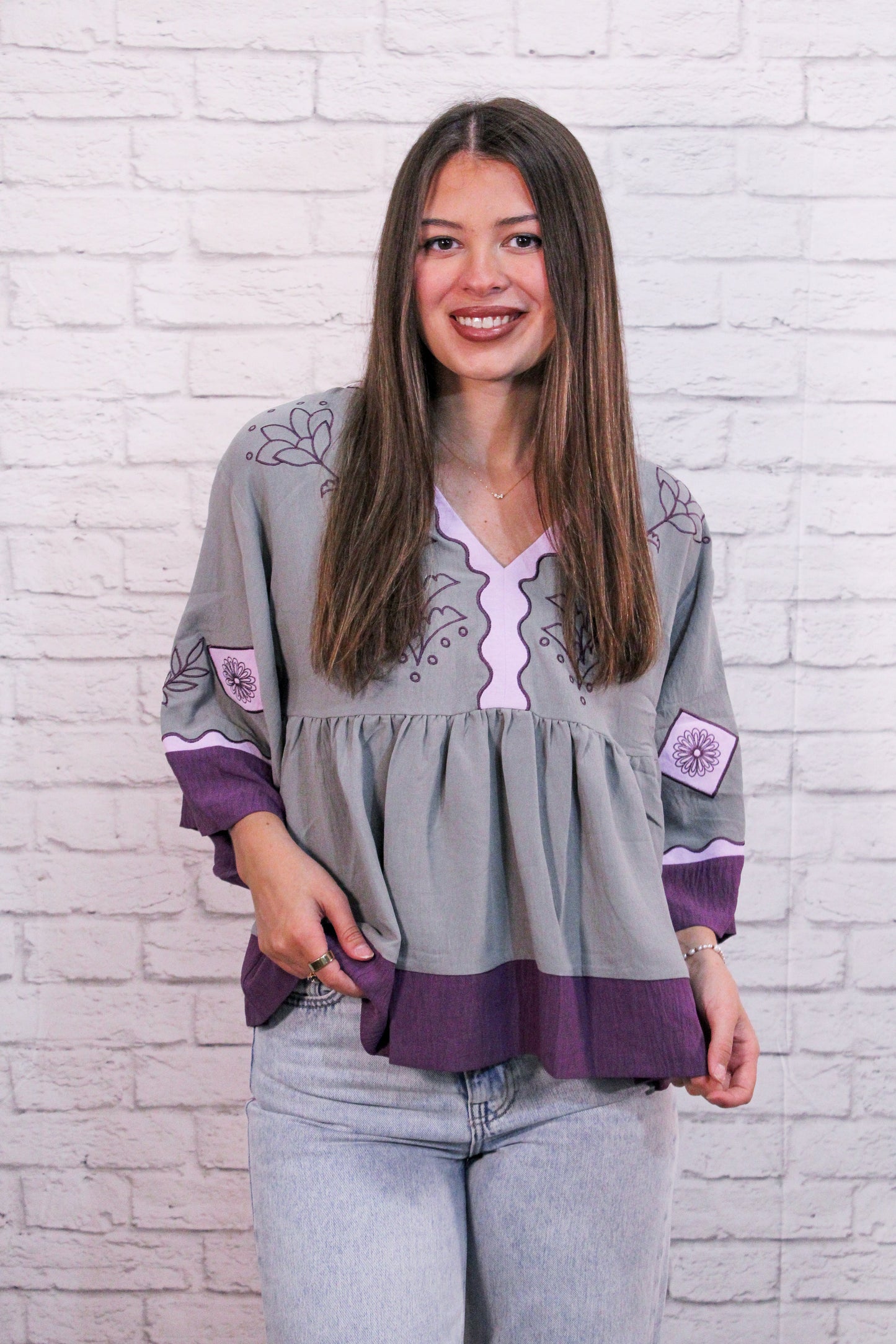 The Whispered Meadow Babydoll Top