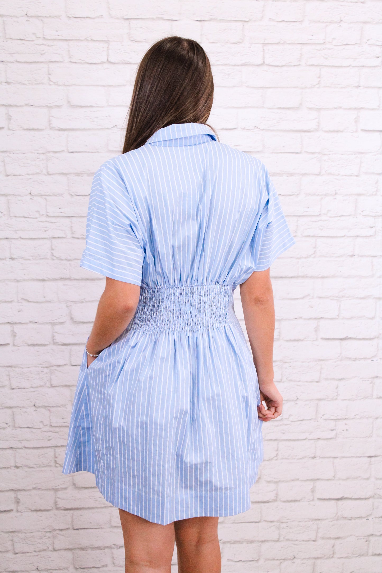 Seaside Stripe Shirt Dress