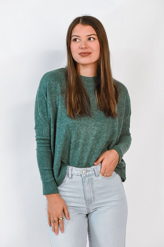 Everyday Soft Knit Pullover (Green)