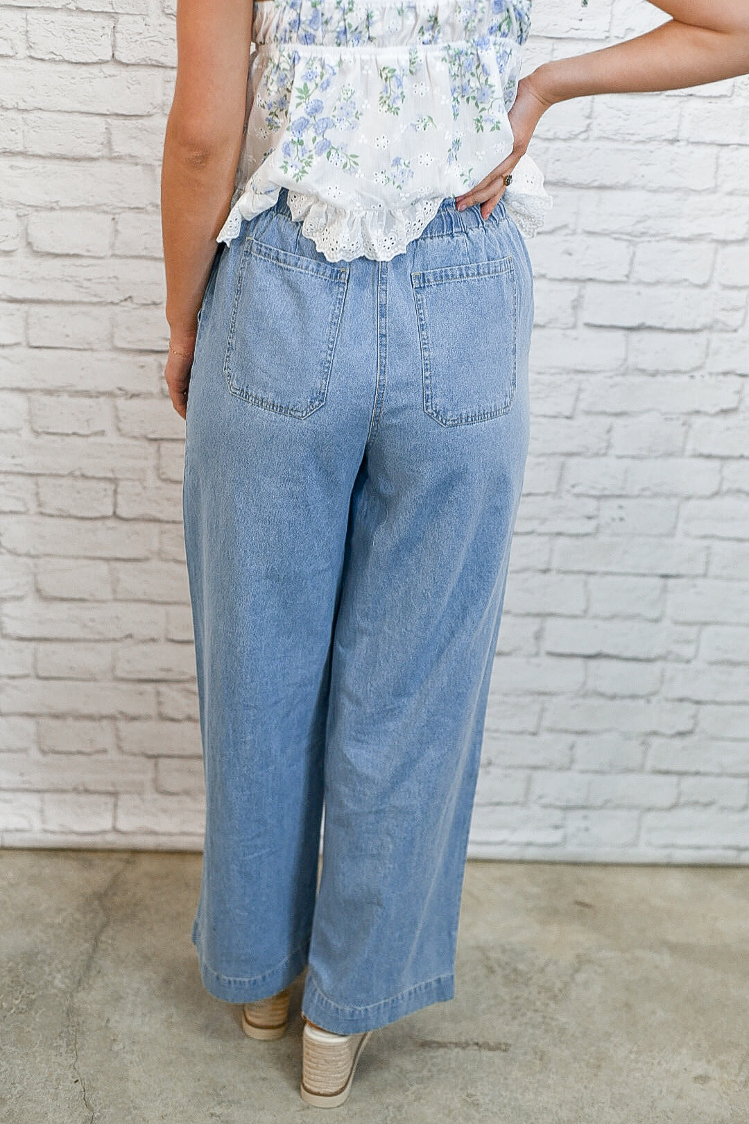 Easy Days Wide Leg Denim Pants