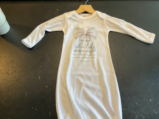 For this child we have prayed - Gown
