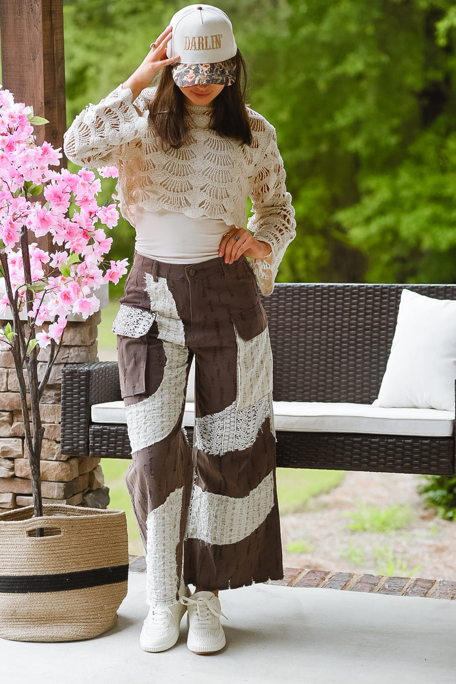 Boho Dreams Brown Patchwork Pants