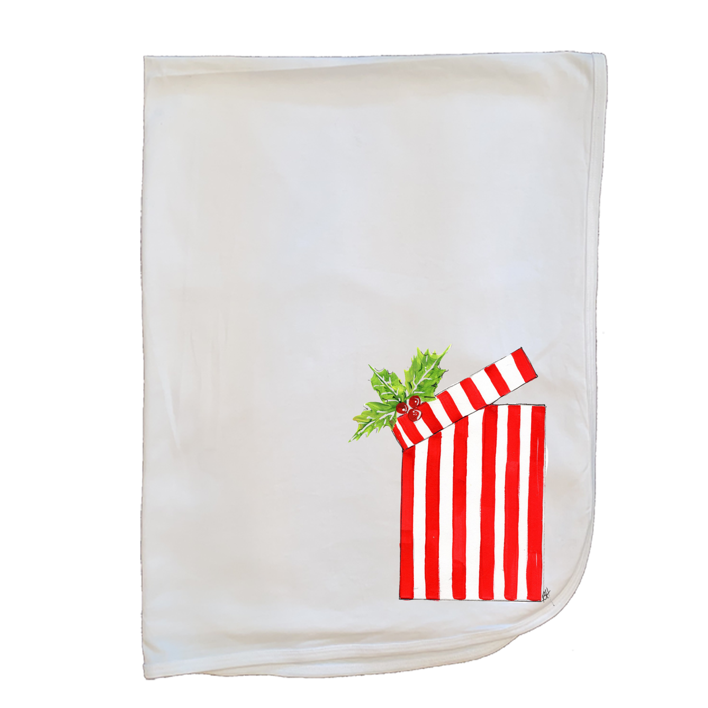 Christmas Blanket -638	Red Striped Package