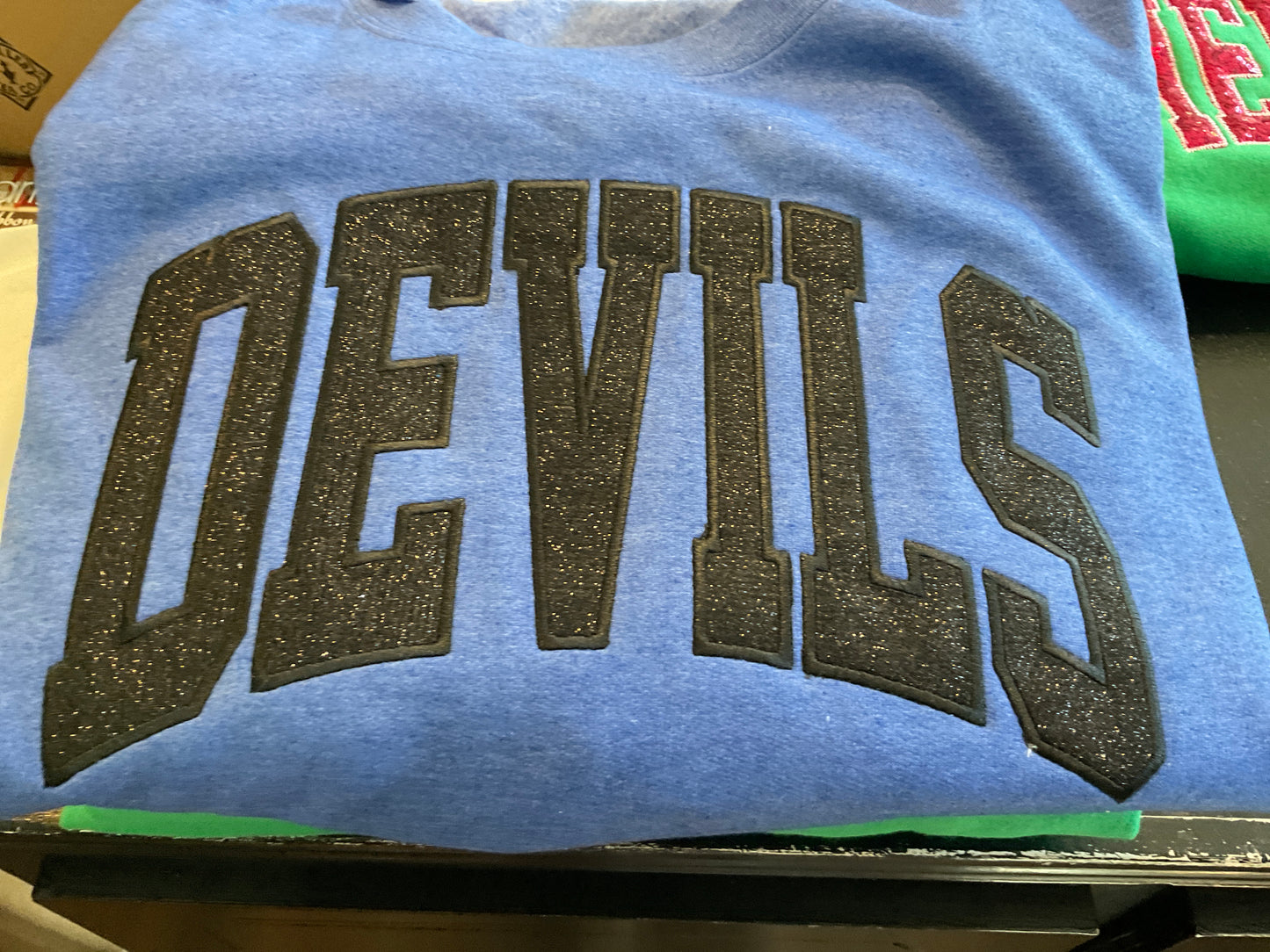 D's Designs devils glitter sweatshirt