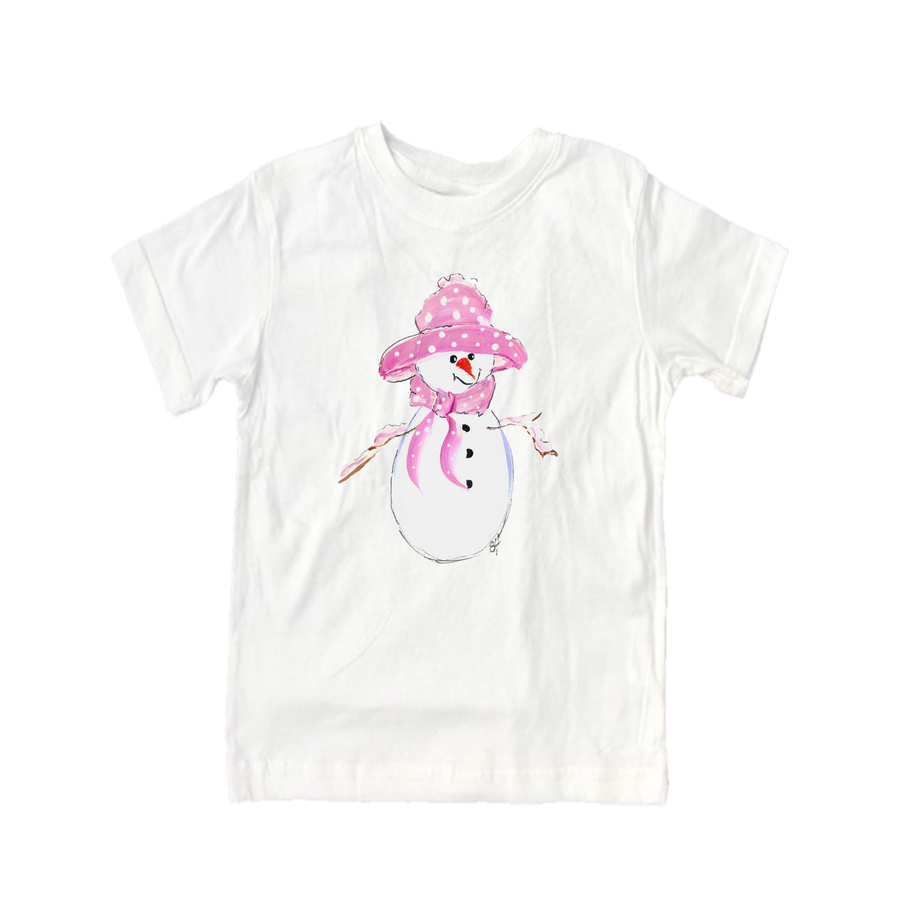 Child Shirt - 2595 Pink Hat Snowgirl