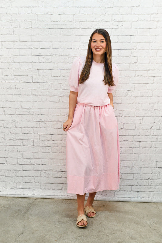 Soft Grace Pink Skirt Set