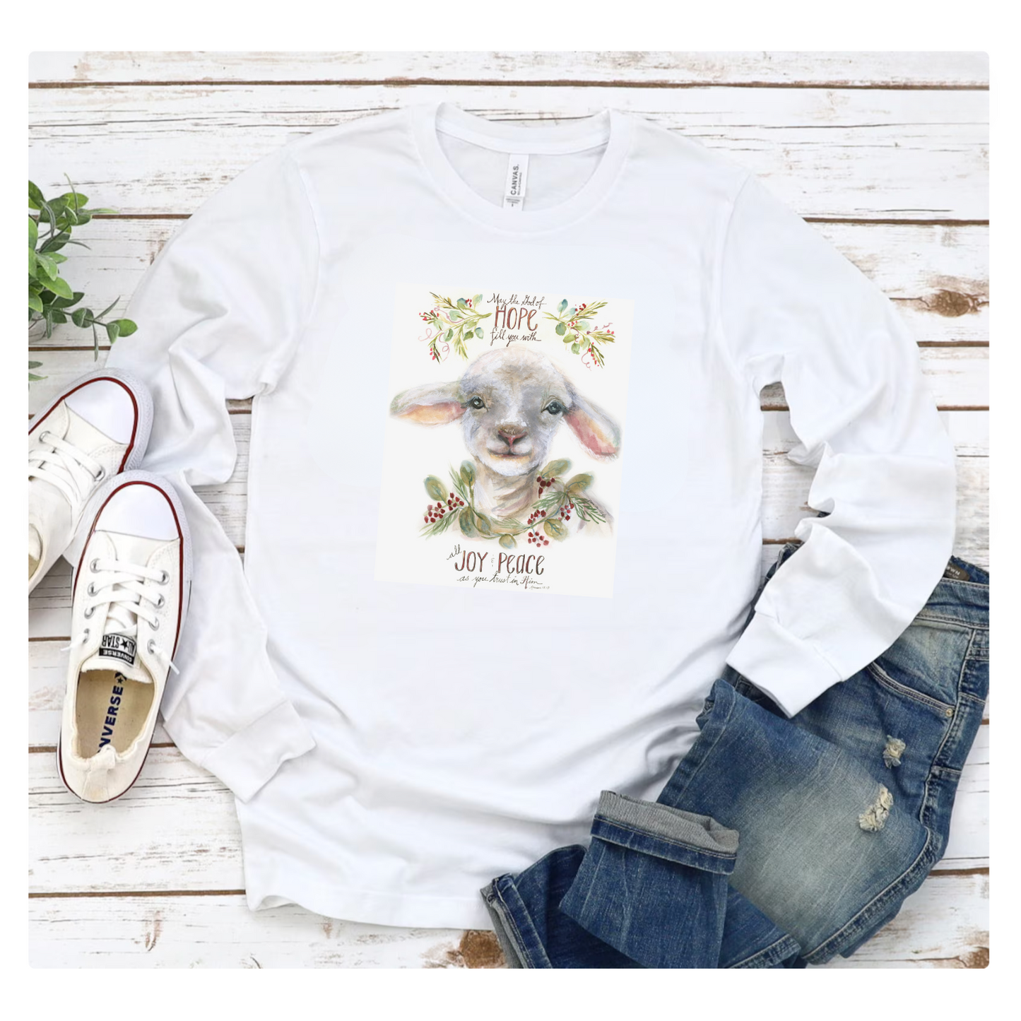 Christmas Lamb Adult T-shirt