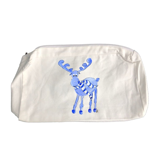 Zipper Bag  259 Blue Reindeer