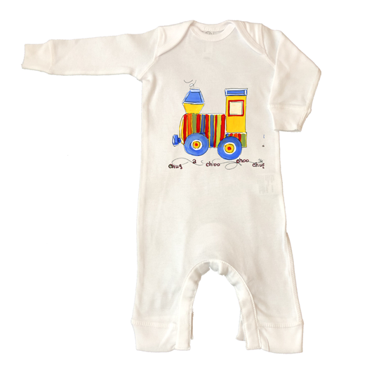 Rib Coverall Infant Baby 901 Chugachoo Train