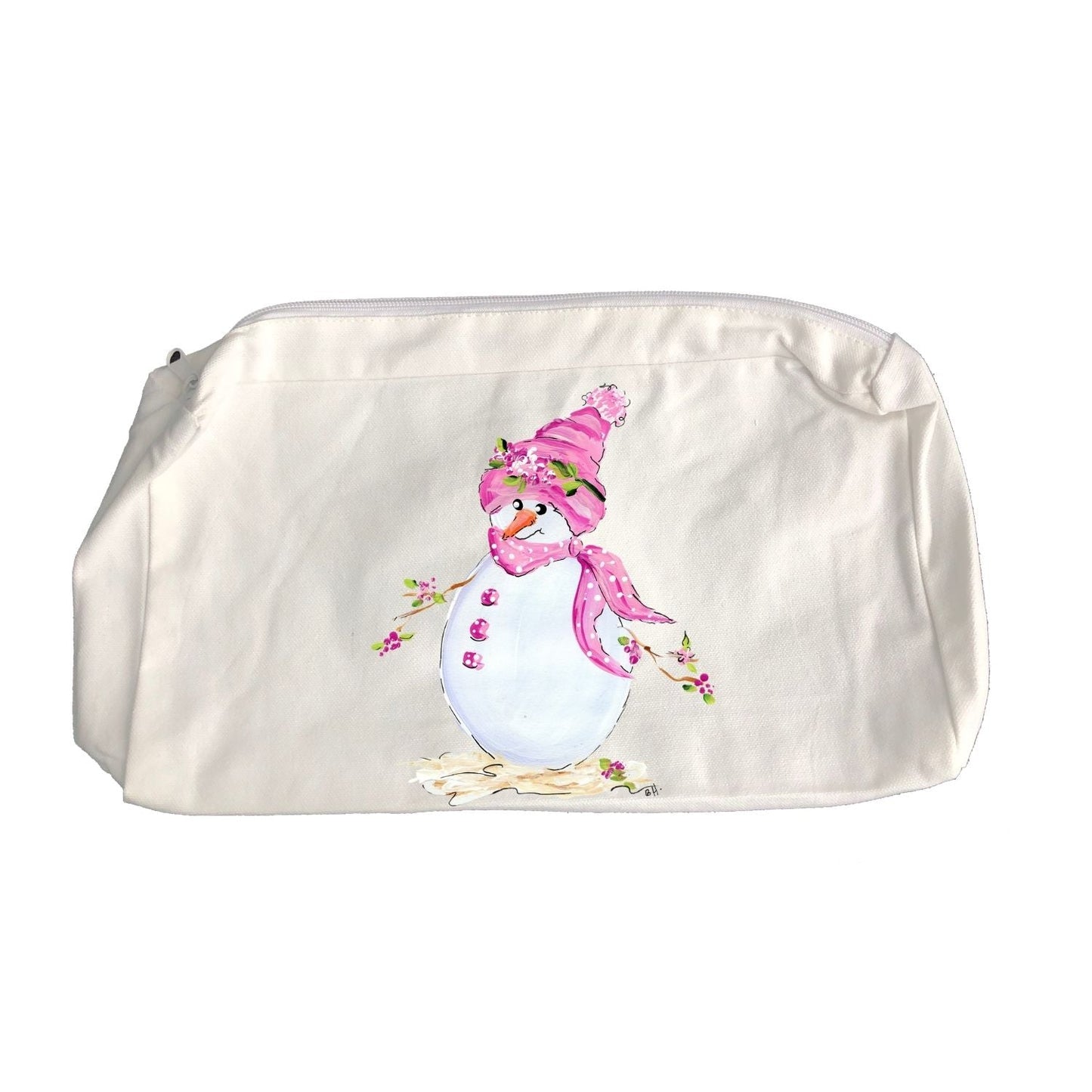 Zipper Bag 2145 Pink Snowman