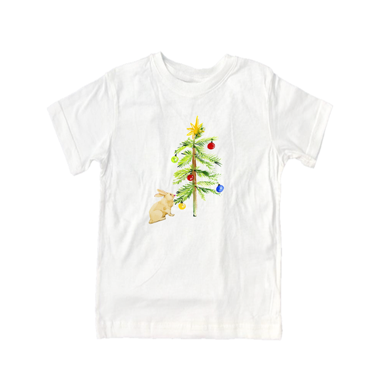 Child Shirt - 633 Christmas Tree with Bunny