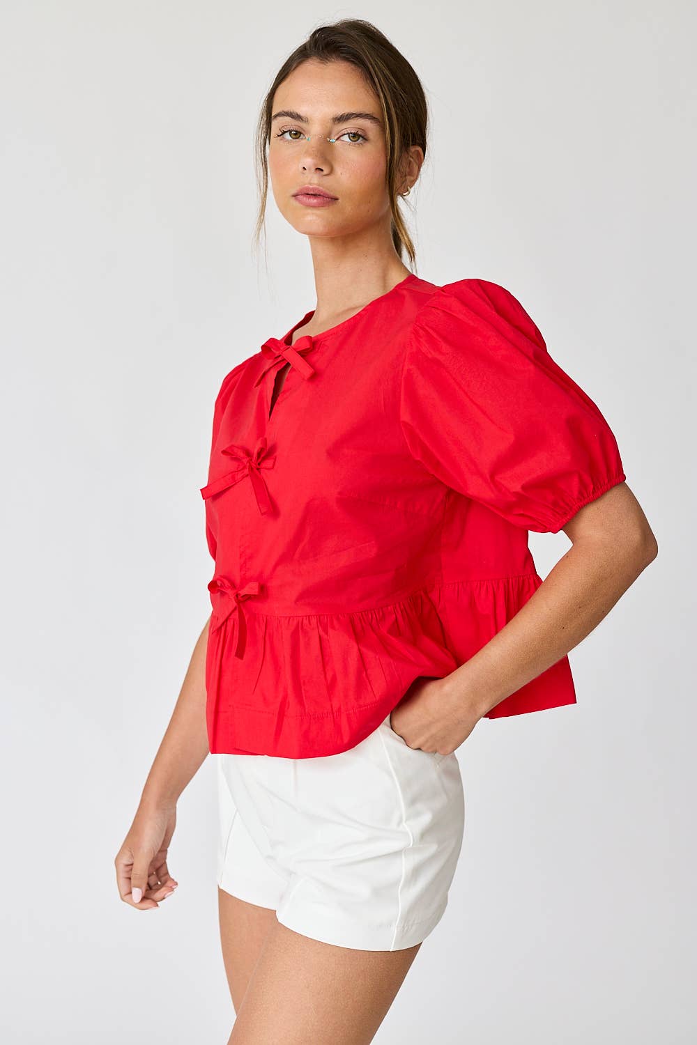 Hailey Bow Tie Detailed Blouse