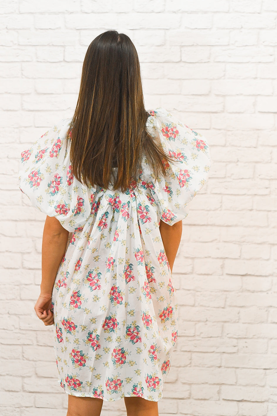Sweet Bloom Floral Puff Sleeve Dress