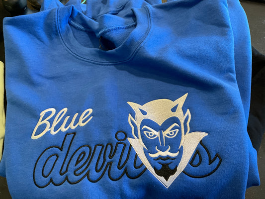 D's Designs blue devils sweatshirt