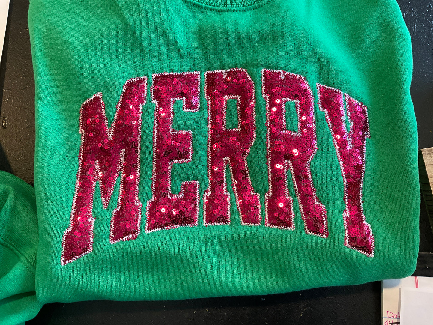 D's Designs Merry sequin sweatshirt