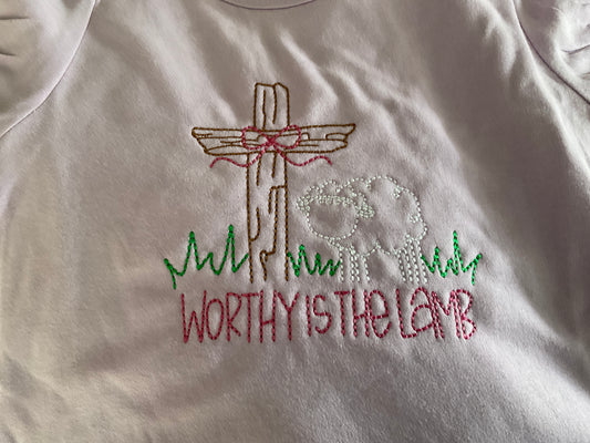 D's Designs worthy is the Lamb tshirt