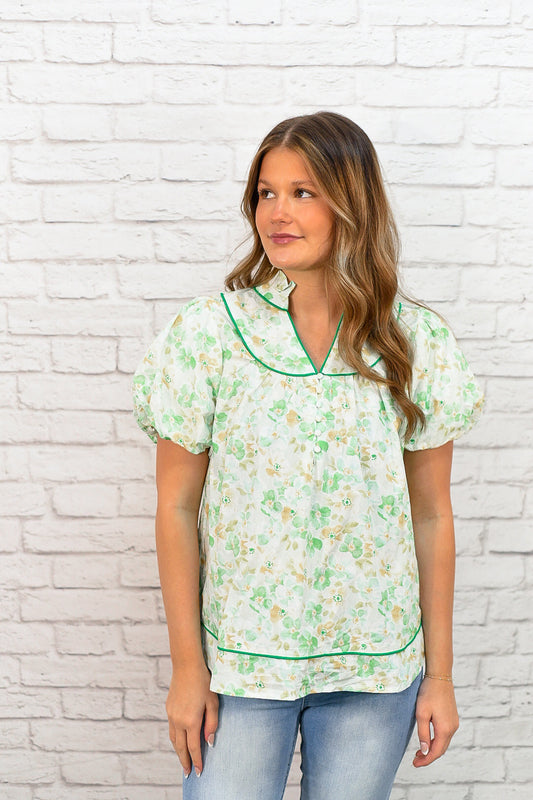 Fresh Bloom Puff Sleeve Blouse