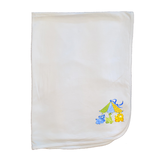 Cotton Baby Blanket 897 Animal Mobile - Boy