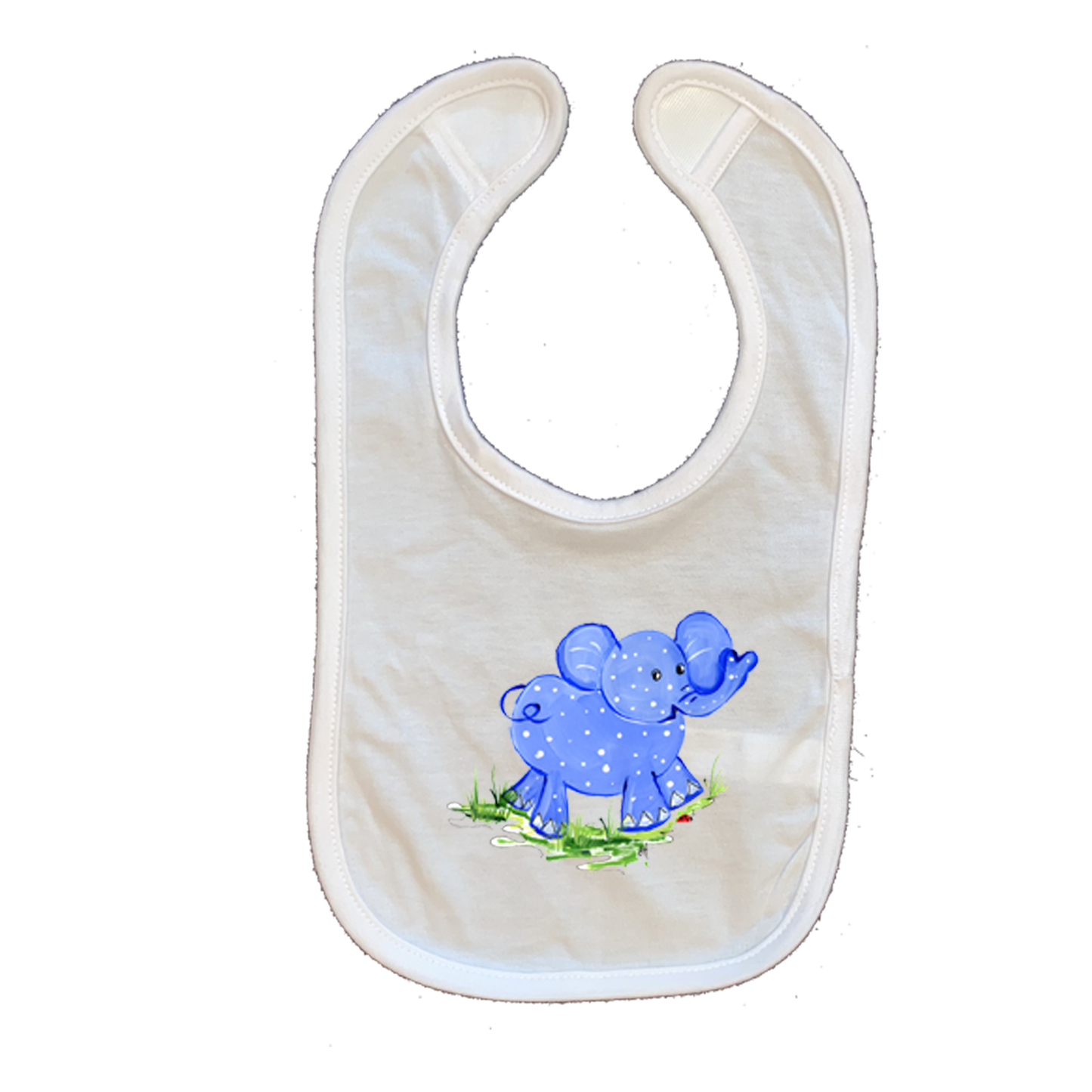 Cotton Infant Bib 250 Blue Elephant