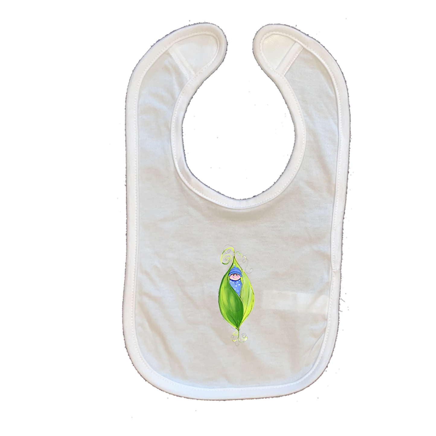 Cotton Infant Bib 451 Pea in a Pod - Boy