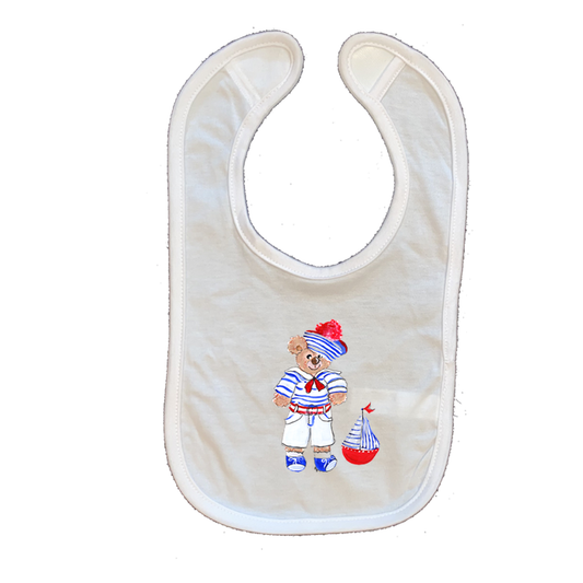 Cotton Infant Bib 530 Sailor Bear