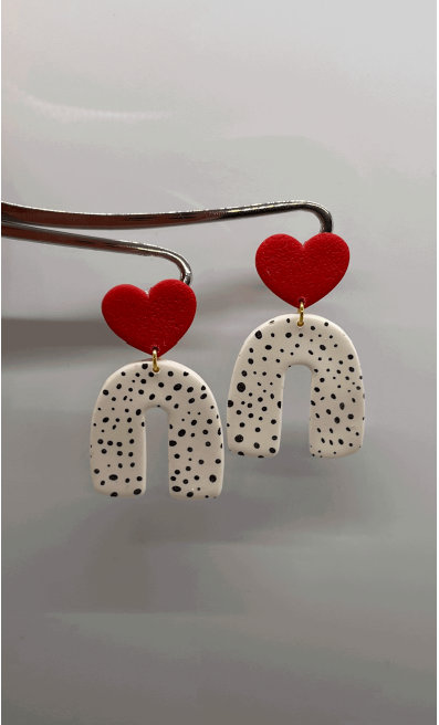 Ivory Lane Clay Earrings - Valentine