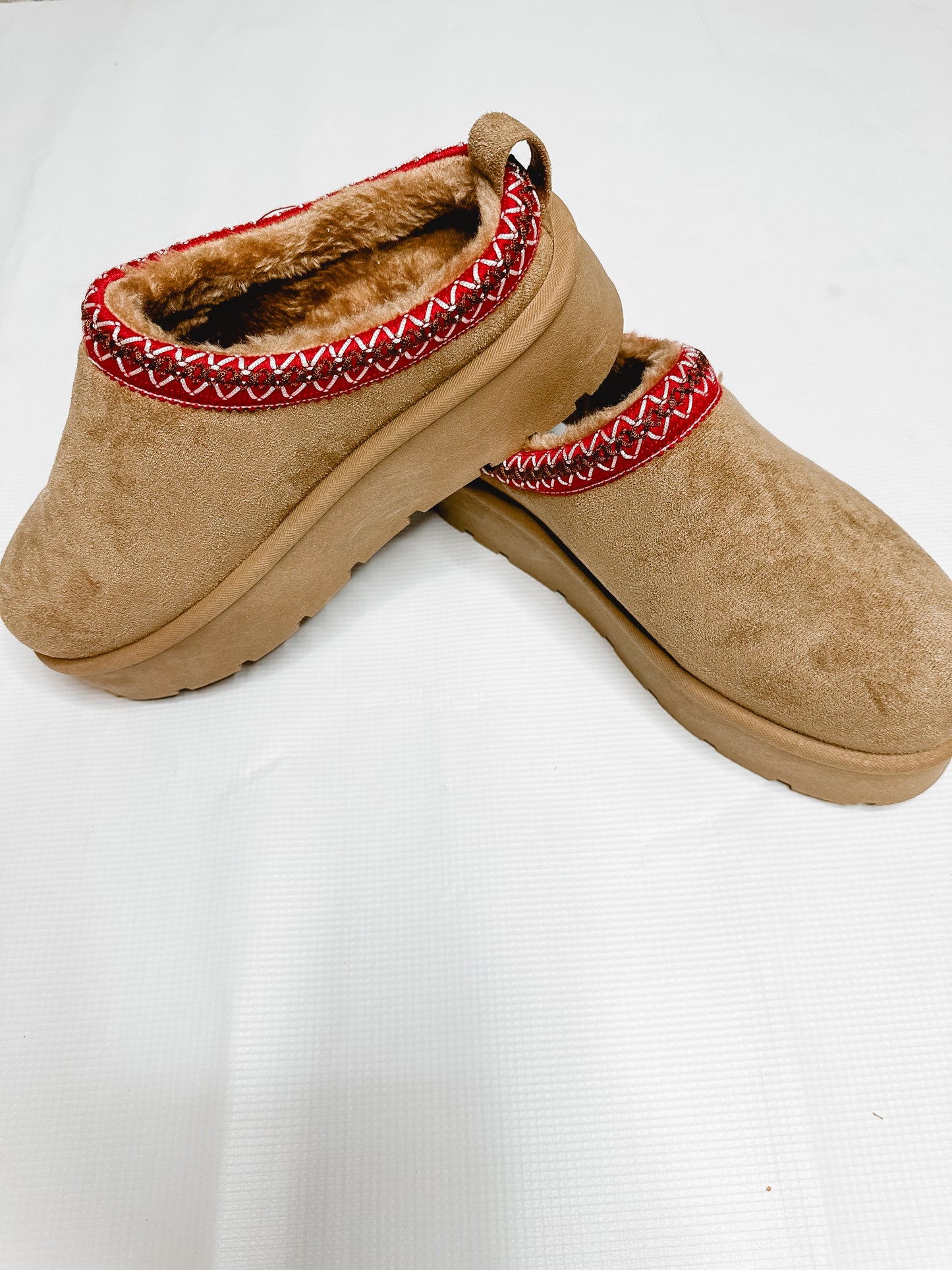 Alpine Stitch Platform Slippers