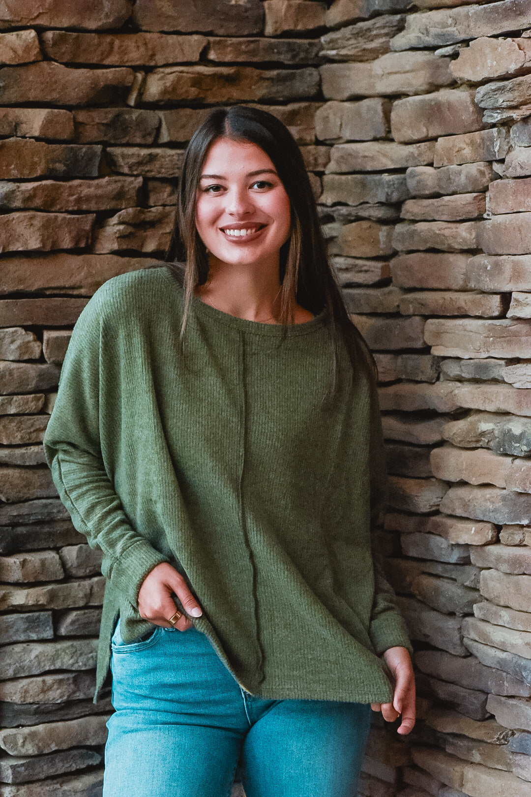 Olive Ease Soft Plush Top