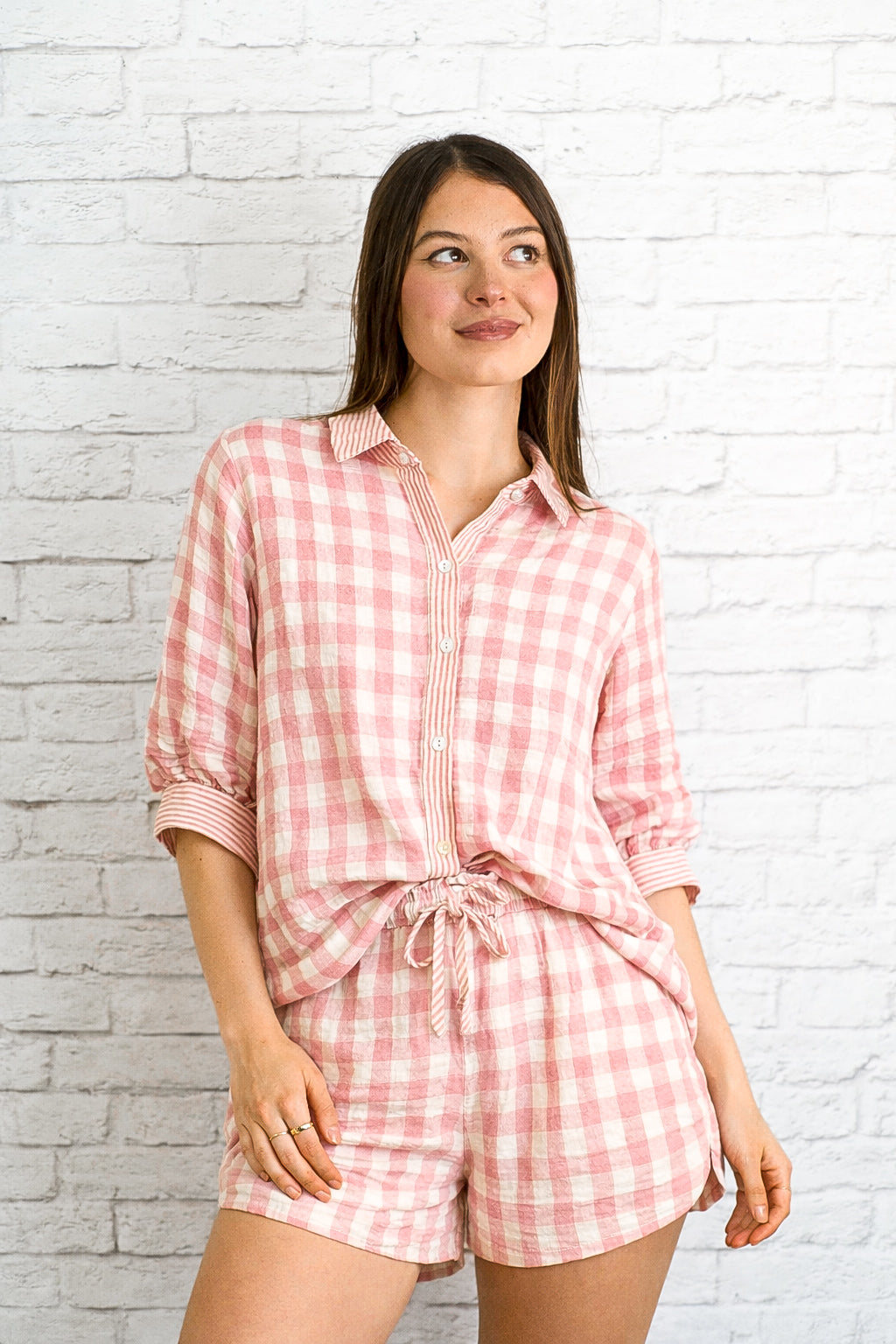 Sweet as Sunday Gingham Lounge Set