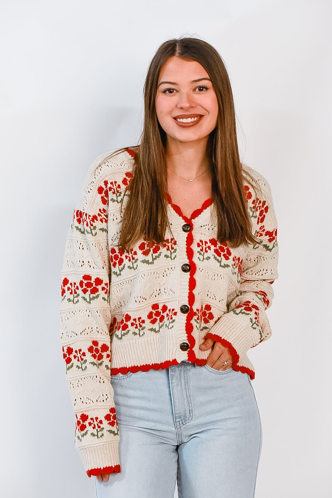 Sweet Poppy Knit Cardigan