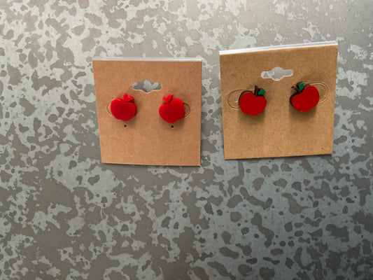 Apple earrings stud