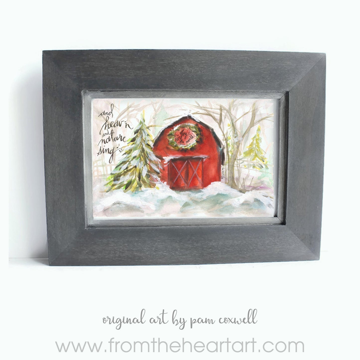 Christmas Red Barn