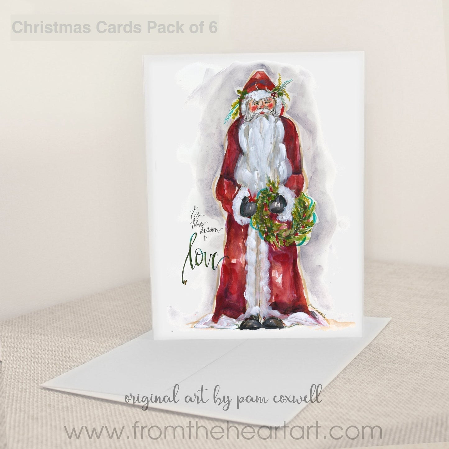 Santa Love - Christmas Card (Pack of 6)