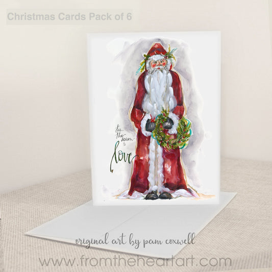 Santa Love - Christmas Card (Pack of 6)