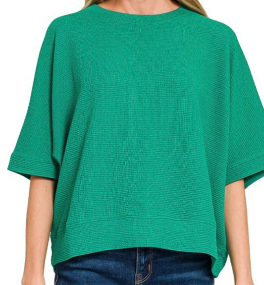 Everyday Comfort Textured Oversized Knit Top