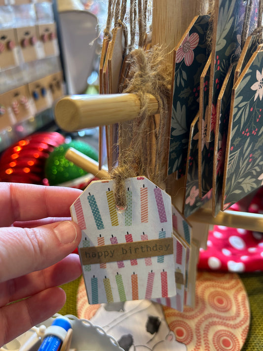 Well Rooted Wooden Tag (w/ cardstock)