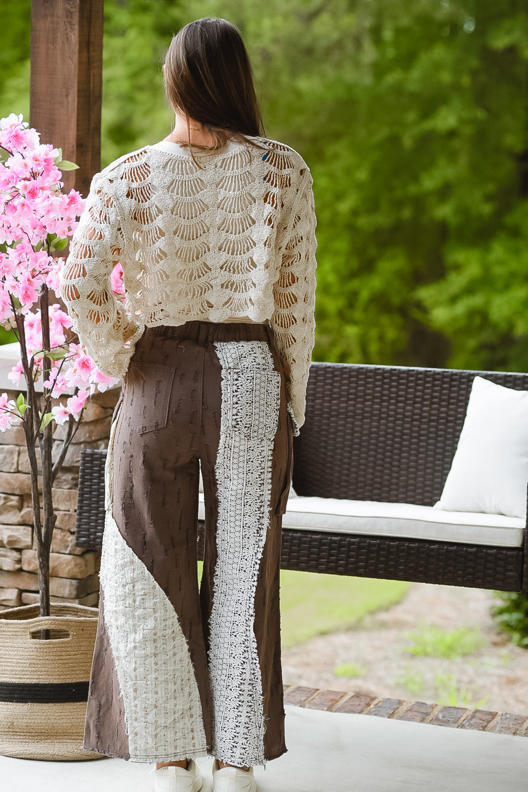 Boho Dreams Brown Patchwork Pants