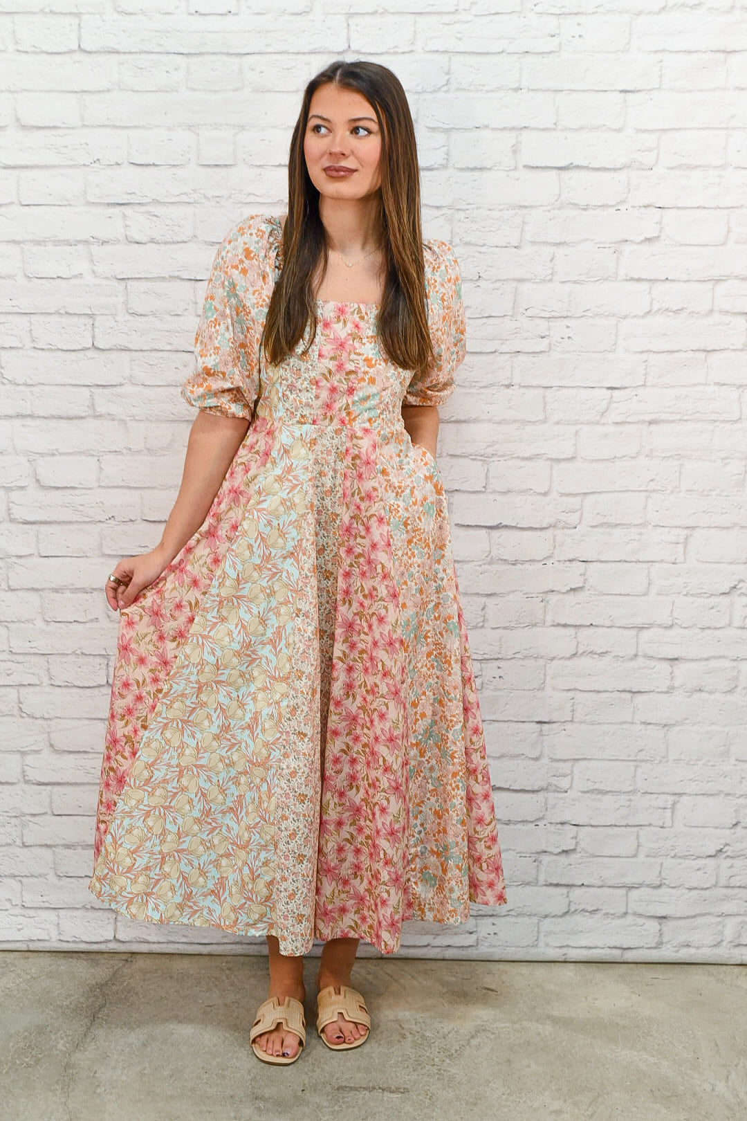 Meadowlight Floral Midi Dress
