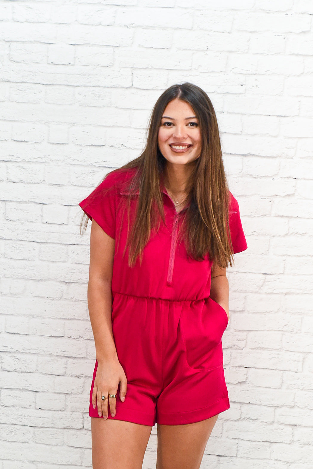 Raspberry Rush Scuba Romper