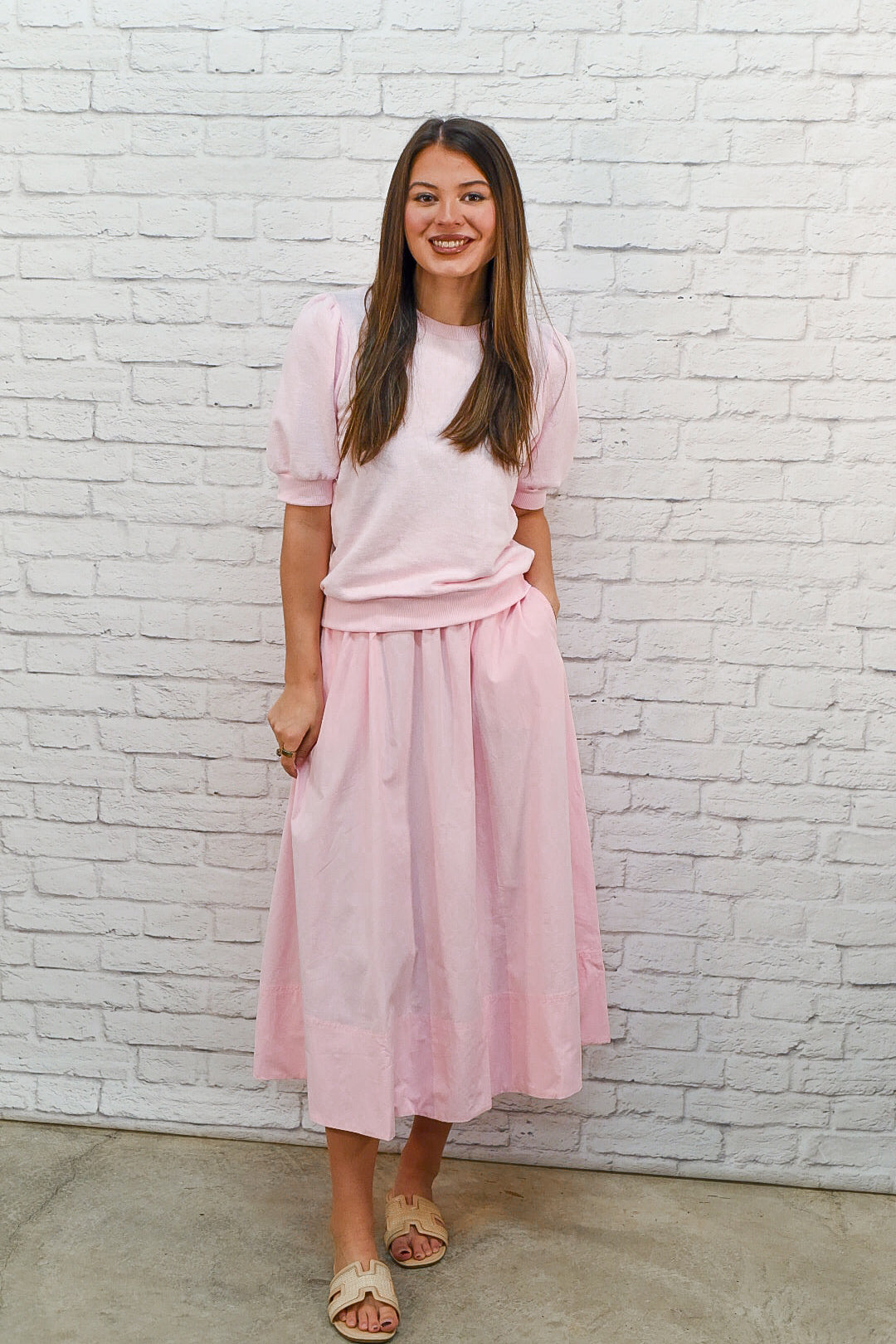 Soft Grace Pink Skirt Set