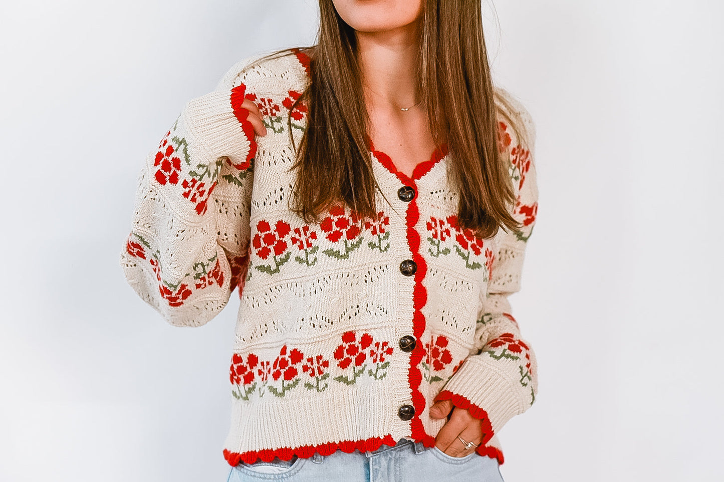 Sweet Poppy Knit Cardigan