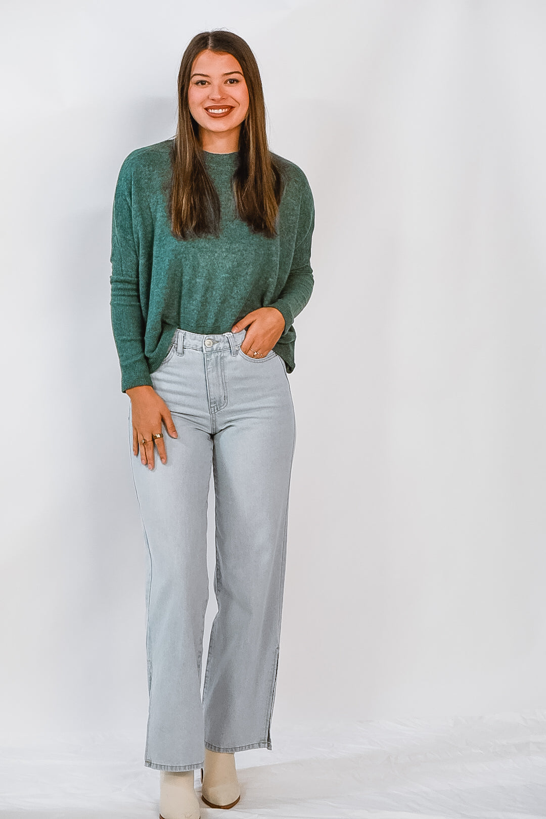 Everyday Soft Knit Pullover (Green)