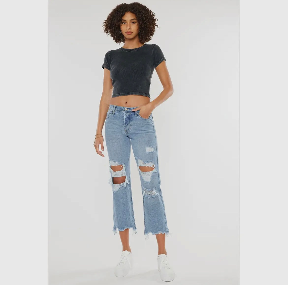 KanCan Stone Wash Distressed Jeans